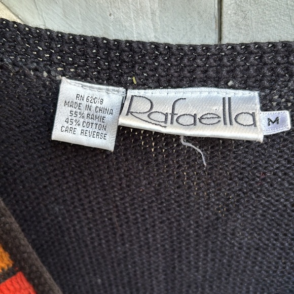 Vintage 90s Rafaella Crocheted Square Vest - Picture 4 of 7